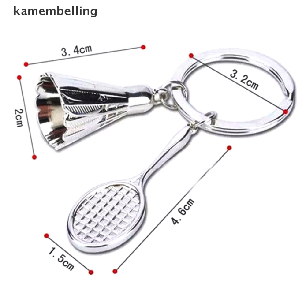 Kamembelling Móc Chìa Khóa Hình Vợt Cầu Lông Và Quả Cầu Lông Sáng Tạo Thích Hợp Làm Quà Sinh Nhật