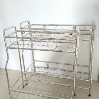 Kệ inox eo 2 tầng