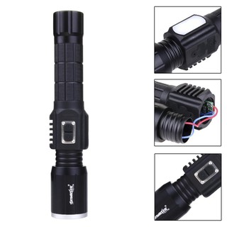 Skywolfeye 7 Modes 6000 LM Zoomable  T6 LED Flashlight Torch Lamp Light