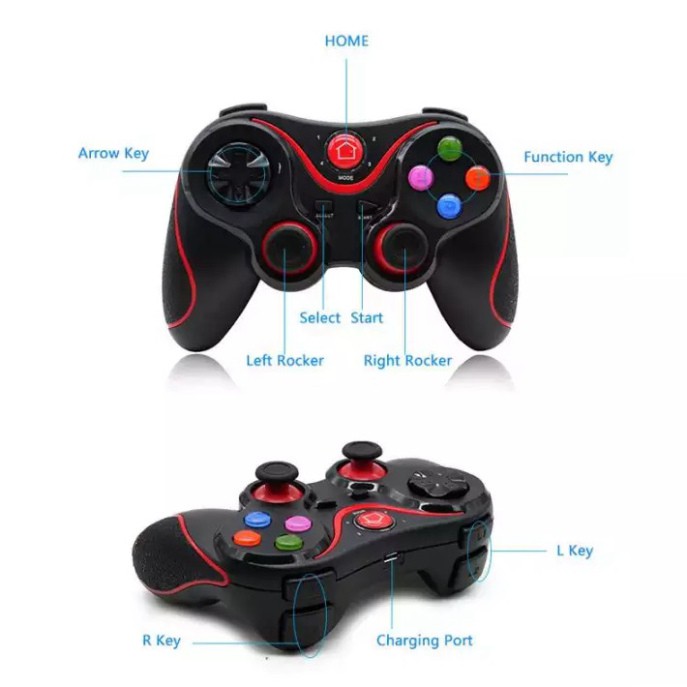 Tay Cầm Chơi Game X3/T3/V8 - Chơi Game Nghe Nhạc Bao Phê - Tay Cầm Chơi Game Kết Nối Bluetooth