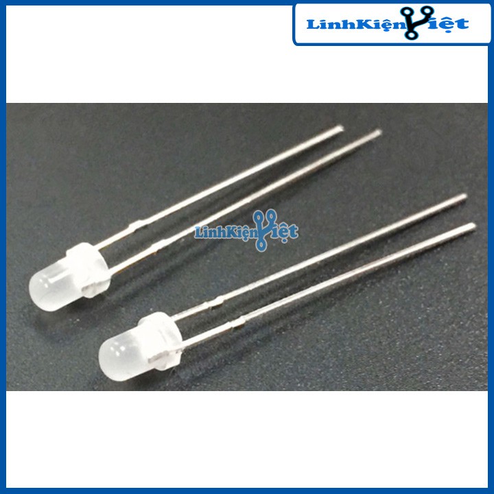 Led Đục 3mm Gói 1000 Bóng-Chân Dài - Ánh Sáng Dịu Nhiều Màu Lựa Chọn