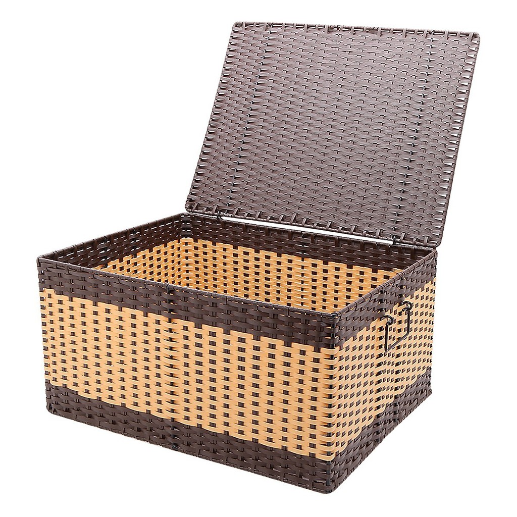 Hộp mây nhựa lớn có nắp 30x40, 35x45