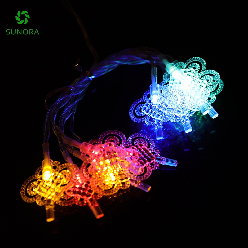 Đèn Led Dây trang Trí Ngoài Trời, Trong Nhà Dạng Đèn Lồng Đỏ, Nút Thắt Nhiều Màu
