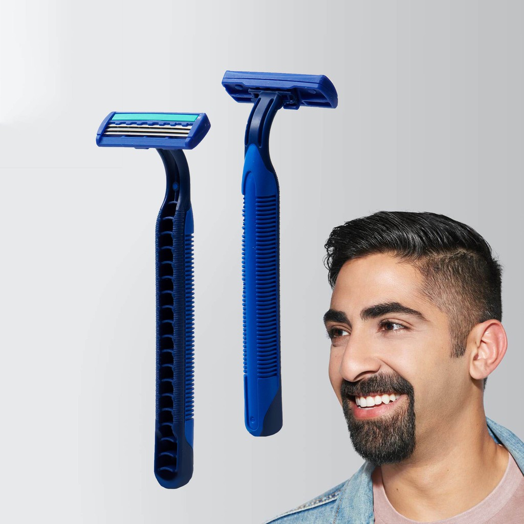 Dạo Cao Râu Kujaya Cán Nhựa Ba Lưỡi Cùng Dải Bôi Trơn Cạo Êm Hơn  - yomani