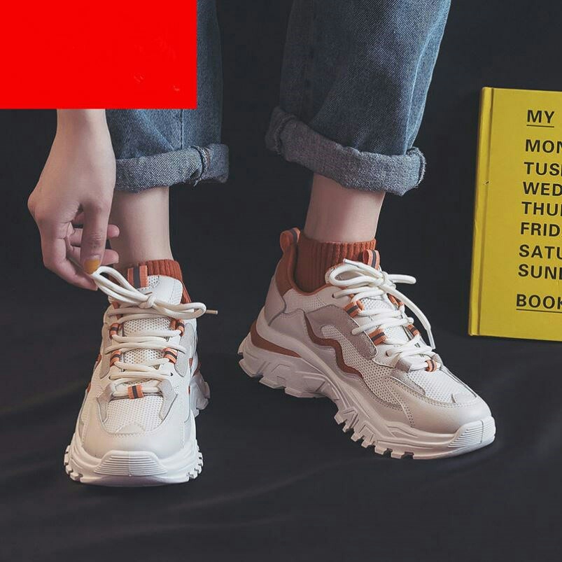HÀNG MỚI VỀ - ẢNH VÀ VIDEO THẬT  Giày thể thao sneaker nữ ULZZANG có phản quang đế mới phối da lộn