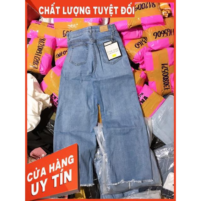 QUẦN JEANS LƯNG SIÊU CAO ỐNG XUÔNG - jeans siêu mềm giãn