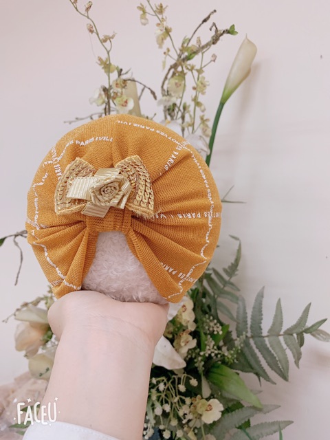 Turban nhũ vàng độc đáo ko ngứa đấu bé