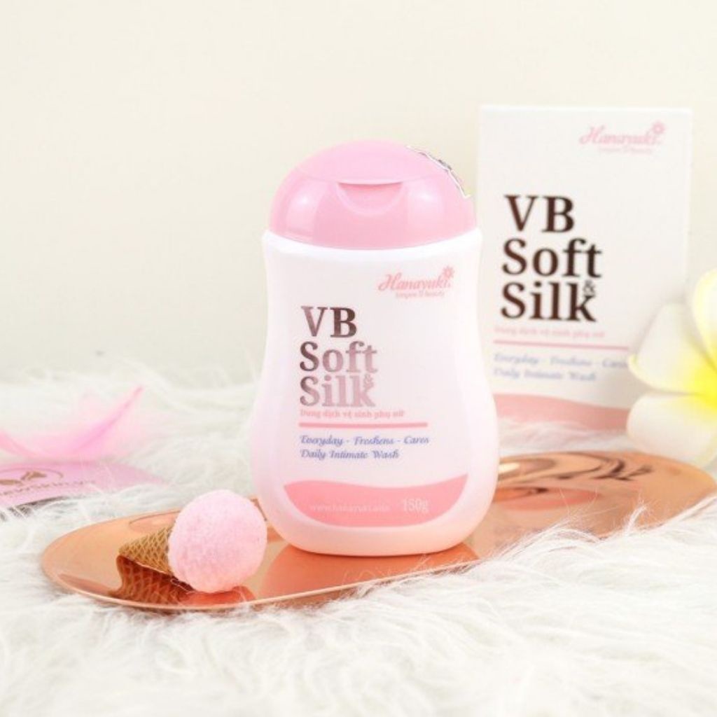 Dung dịch vệ sinh phụ nữ HANAYUKI hồng VB SOFT SILK trẻ hóa làm hồng se khít 150g - ZAVENCI Official