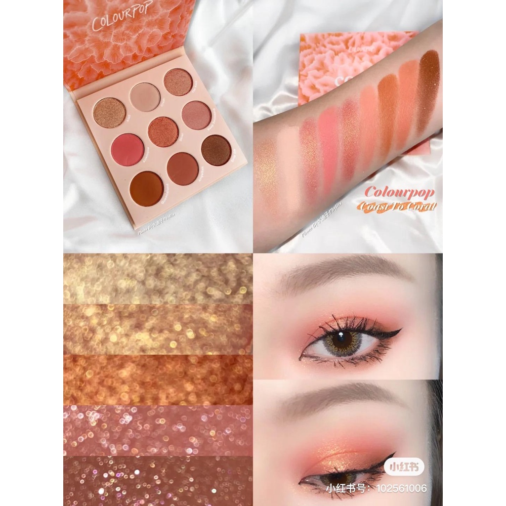 COLOURPOP - Bảng mắt Pressed Powder Palette (Coast To Coral)