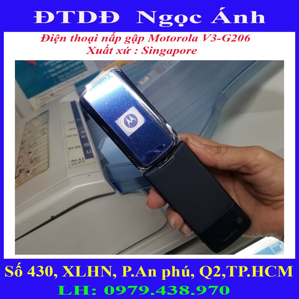 Điện thoại nấp gập Motorola V3-G206 xuất xứ Singapore