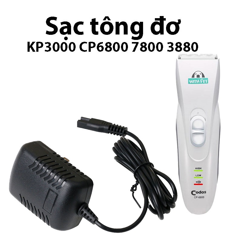 Thú cưng - Sạc Tông đơ Codos KP3000 CP6800 7800 3880 cắt lông chó mèo