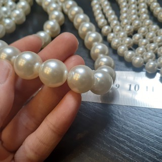 Phụ liệu handmade- hạt trai có lỗ size to loại sáng bóng ,đẹp