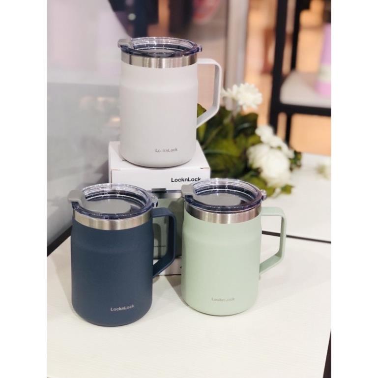 Cốc giữ nhiệt để bàn METRO MUG LHC4219 Lock&lock, dung tích 475ML, 3 màu pastel