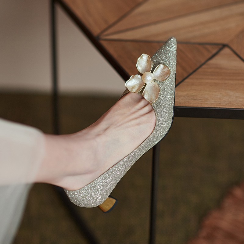 Giày Cao Gót Mũi Nhọn Thời Trang 2021 Cho Nữ