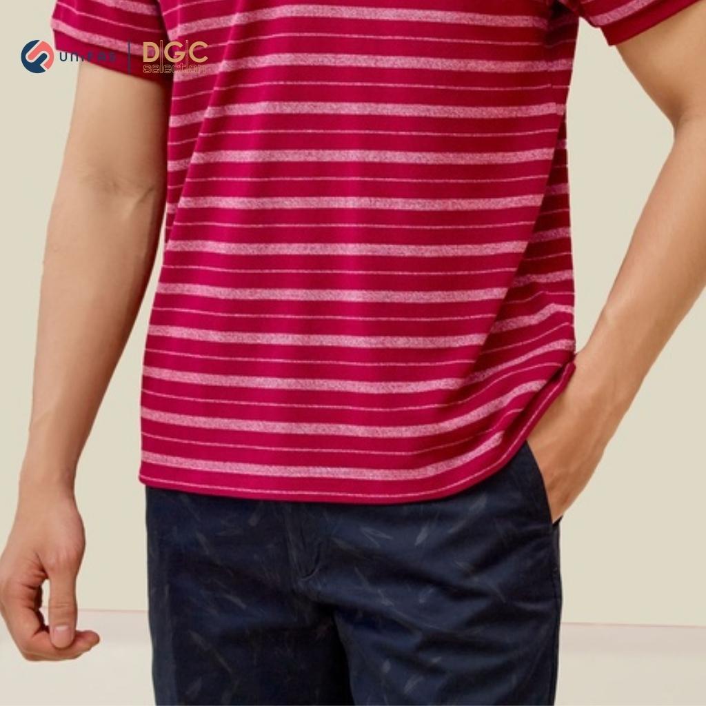 Áo polo nam DGCs ngắn tay họa tiết kẻ ngang phong cách năng động, chất Cotton cao cấp thoáng mát SAPBB05M