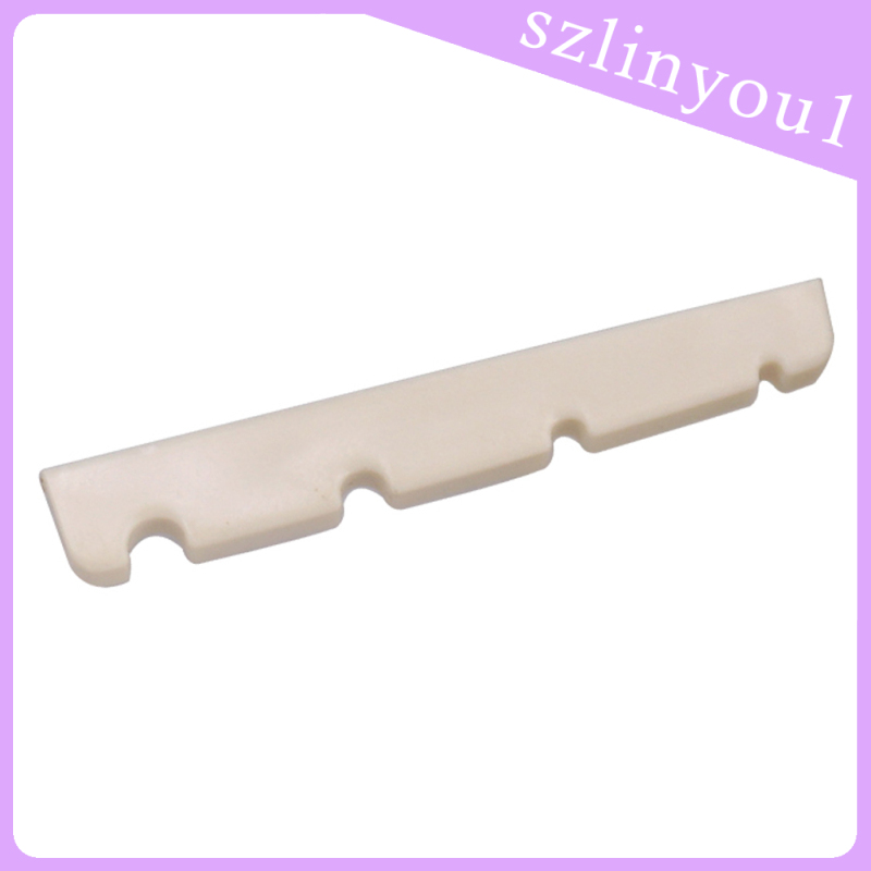 New Arrival 2pcs Electric Bass Slotted Curved Nut 4 String Guitar Parts Beige Color