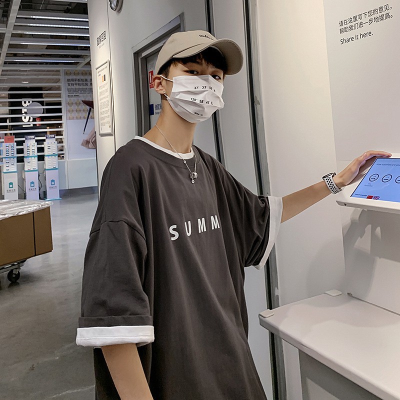 Áo thun unisex nam nữ tay lỡ phông form rộng SUMMER teen cổ tròn oversize cotton giá rẻ màu đen trắng tee pull freesize