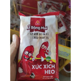 Xúc xích heo/bò ăn liền 3 bông mai Vissan (5 cây x 21g)