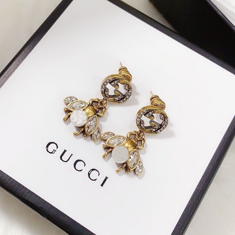 Bông tai thương hiệu GG con ong mạ vàng màu vintage sang chảnh TB442 TOBI STORE