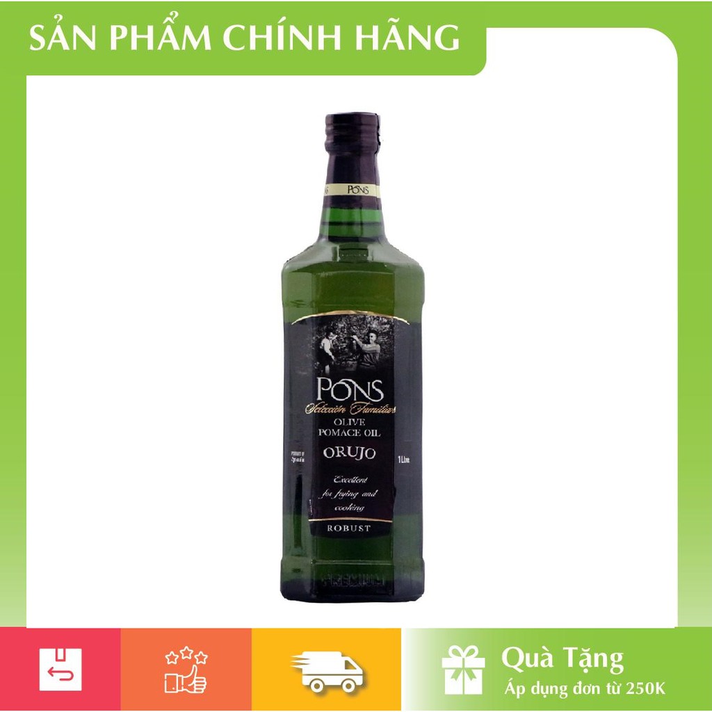 [HÀNG CHÍNH HÃNG] Dầu Olive Pomace Oil Orujo Hiệu Pons 1 Lít (Chai Nhựa)