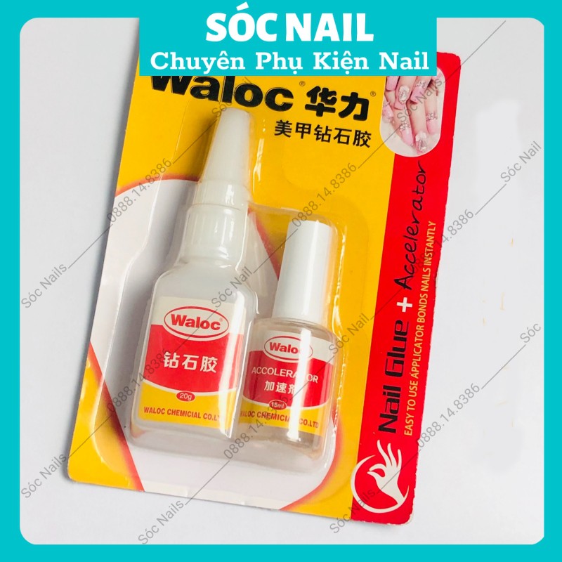 Keo Bê Tông Nail Waloc Dán Móng Đính Đá Siêu Chắc