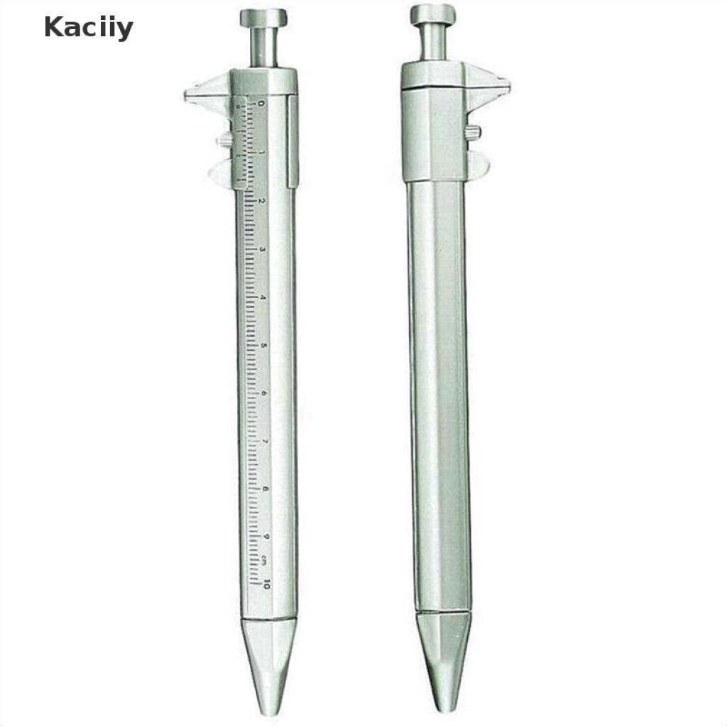 Kaciiy Hot Vernier Caliper Tool Ballpoint Pen Silver Vernier Caliper Multifunction Pen VN