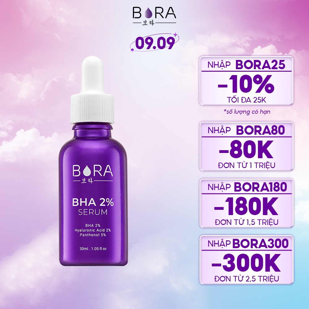 Tinh chất loại bỏ tế bào chết Bora BHA 2% Serum lọ 30ml