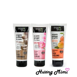 Tẩy da chết mặt Organic Shop Organic Coffee & Powder 75ml