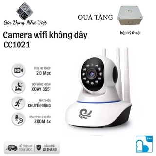 Camera wifi 3 râu 2.0 full hd 1080 đàm thoại 2 chiều, xoay 360 độ, cảnh báo xâm nhập carecam cc1021 / yoosee