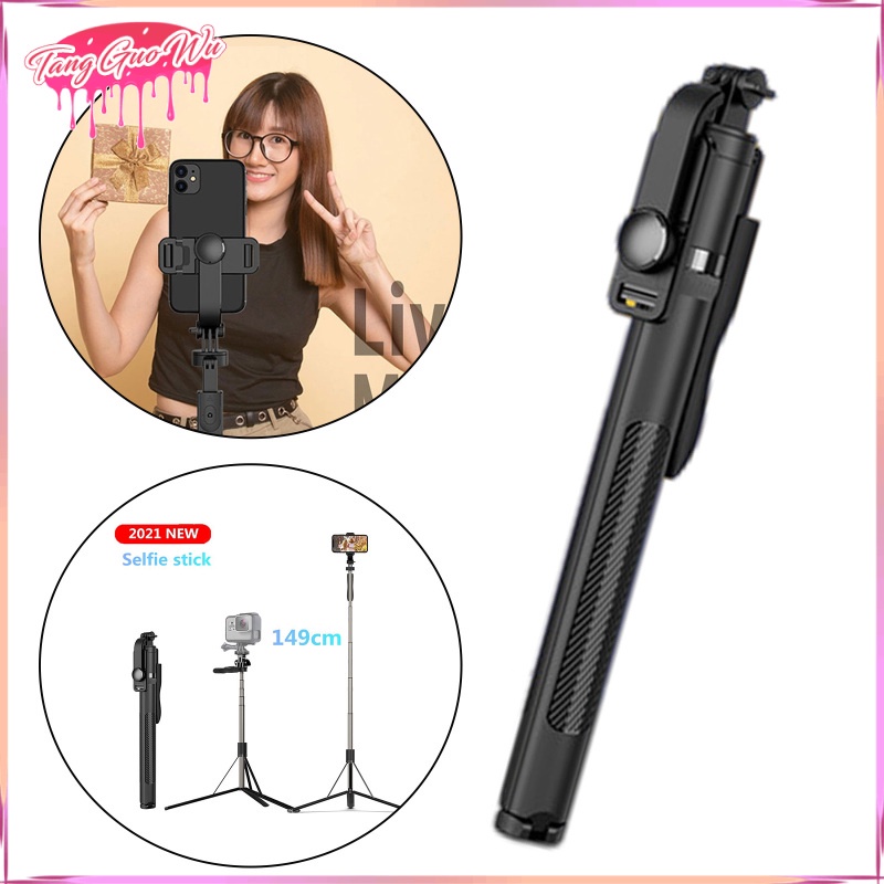 Gậy Chụp Ảnh Tự Sướng Bằng Nhôm Kết Nối Bluetooth Không Dây Xoay 360 Độ Có Điều Khiển Từ Xa Điện Thoại | BigBuy360 - bigbuy360.vn