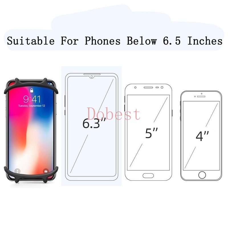 Kẹp giữ điện thoại chống trượt bằng silicon gắn tay lái xe đạp / xe máy giá đỡ