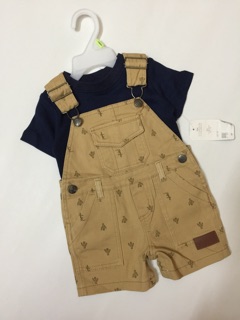 Set yếm kaki Carter bé trai