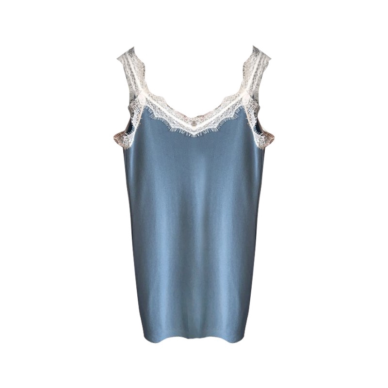 Áo Tank Top dệt kim thiết kế màu trơn thanh lịch | BigBuy360 - bigbuy360.vn