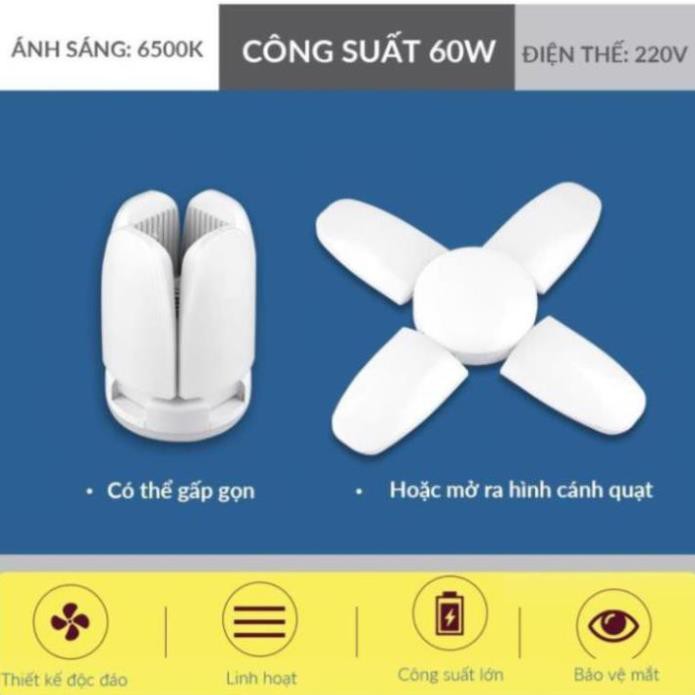 Bóng đèn LED trang trí hình cánh quạt siêu sáng 60W - Bóng đèn tuýp tiết kiệm điện năng - Giá rẻ nhất thị trường