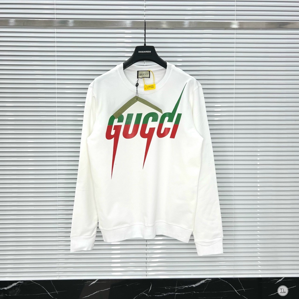 Áo thun dài tay nam thu đông gucci hót in nét chất cotton co dãn 2 màu