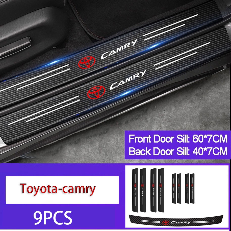 Miếng Dán Cửa Xe Hơi Bằng Sợi carbon Chống Nước Chống Trầy Cho Toyota Camry