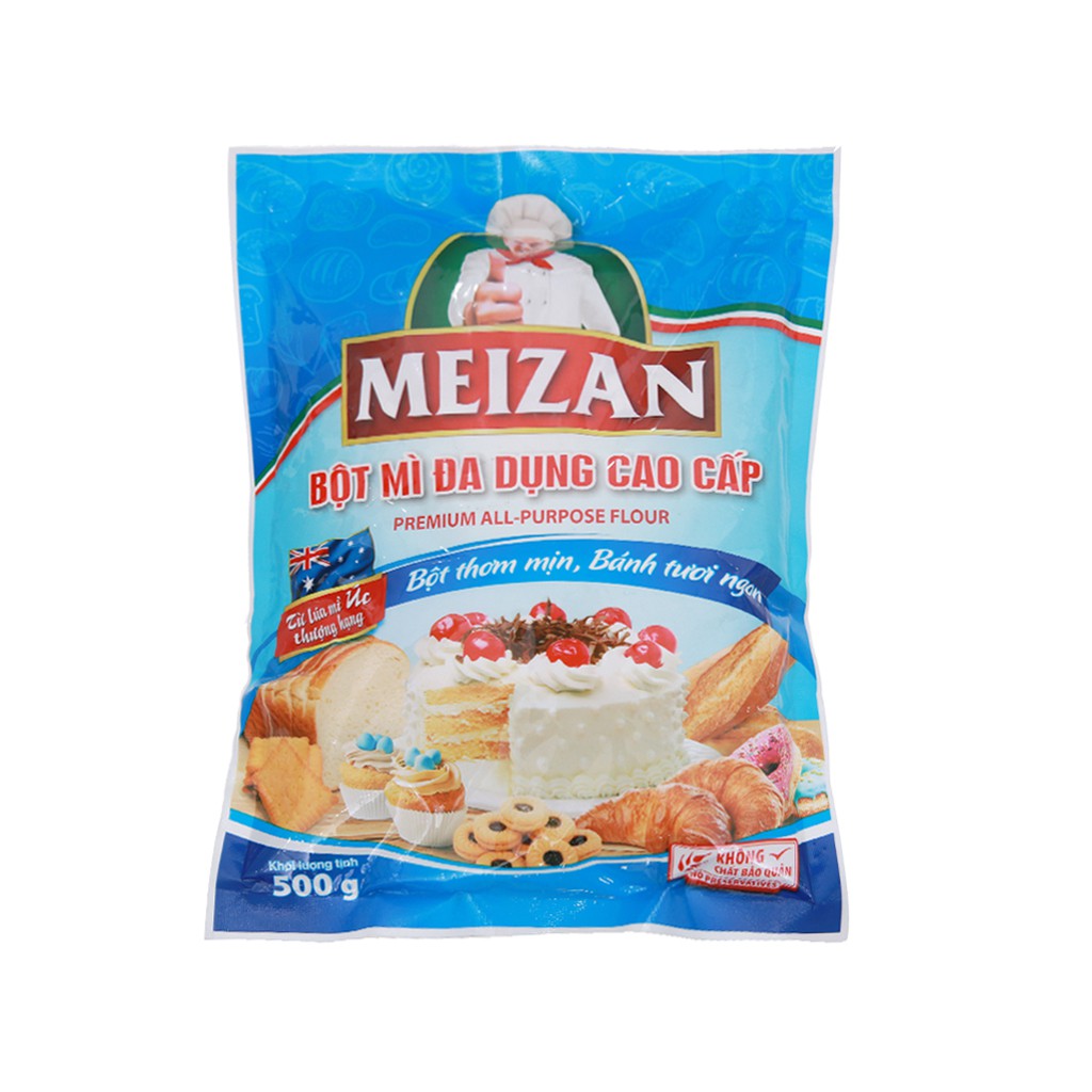 [500g] Bột mì đa dụng cao cấp [VN] MEIZAN Premium all Purpose flour (halal) (bph-hk)