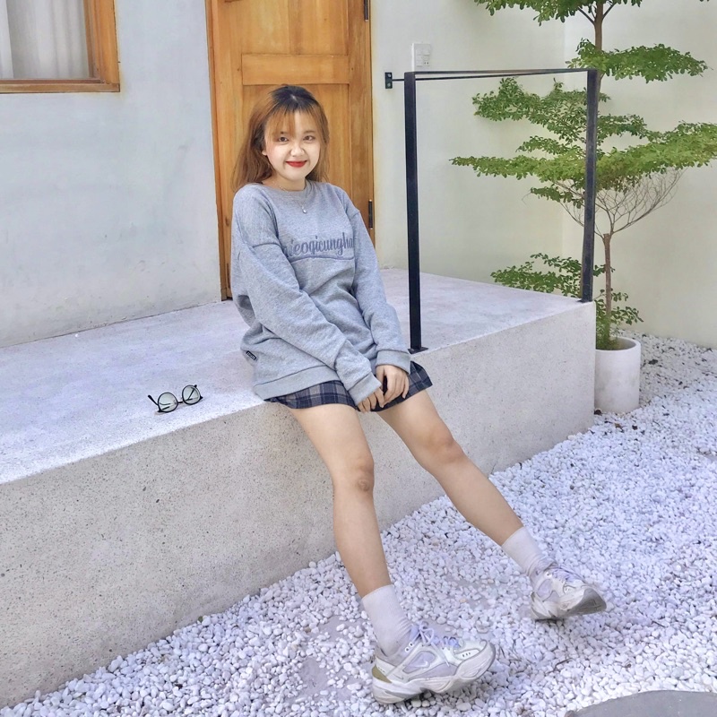 Áo Sweater Cổ Tròn Nam Nữ Dài Tay Nỉ Chân Cua Thêu Unisex Form Rộng Caieogicunghay R15 Local Brand Chính Hãng BATIXA | BigBuy360 - bigbuy360.vn