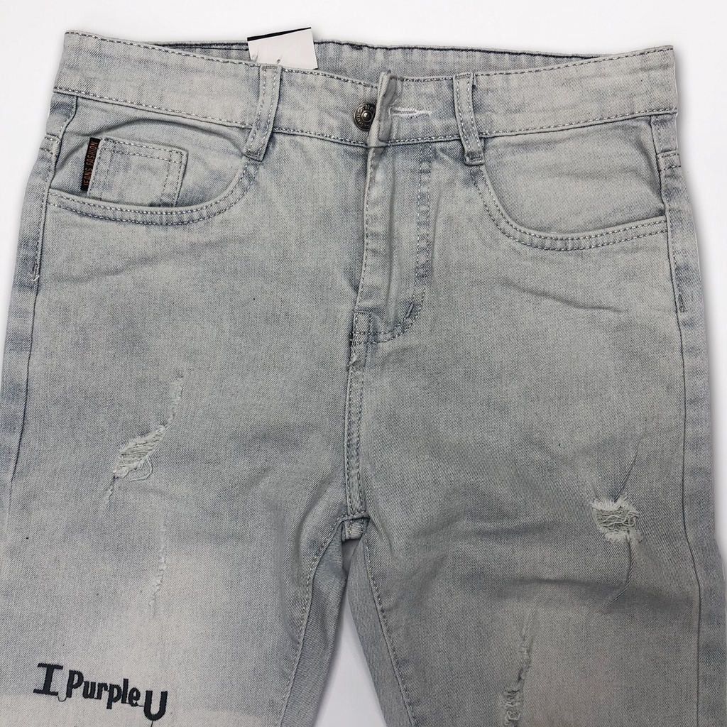 Quần Jean Nam cao cấp quần jean nam chất đẹp rách gối co giãn tốt kiểu Hàn Quốc QJ-205 | BigBuy360 - bigbuy360.vn