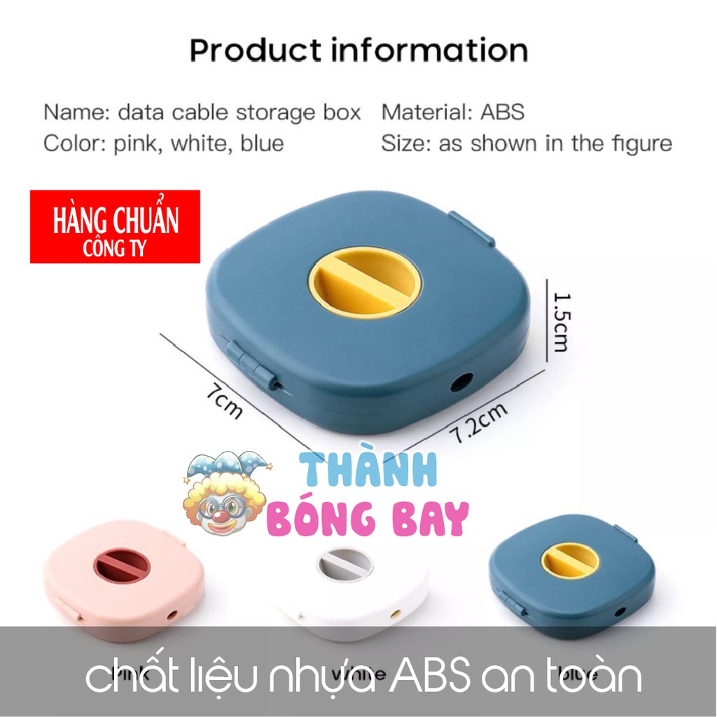 Dụng cụ thu gọn dây đa năng,Hộp Đựng Cuốn Tai Nghe Dây Cáp Đa Năng / Kê Điện Thoại Xem Phim -CDC0001-THÀNH BÓNG BAY