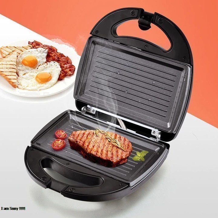 [Mã ELHADEV giảm 4% đơn 300K] Máy Kẹp Ép Bánh Mì Sandwich, Nướng Thịt BBQ HAEGER 750W