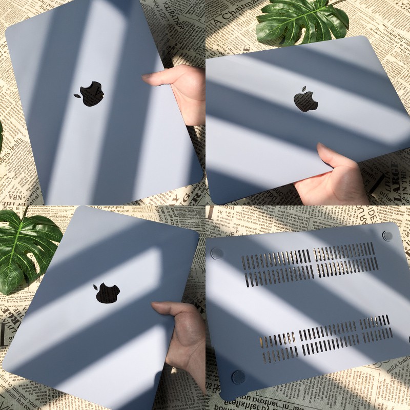 Case,Ốp Macbook Màu Xám Kèm Phủ Phím Đen(Tặng Kèm Bộ Nút Chống Bụi & Bộ Chống Gãy Sạc) | BigBuy360 - bigbuy360.vn