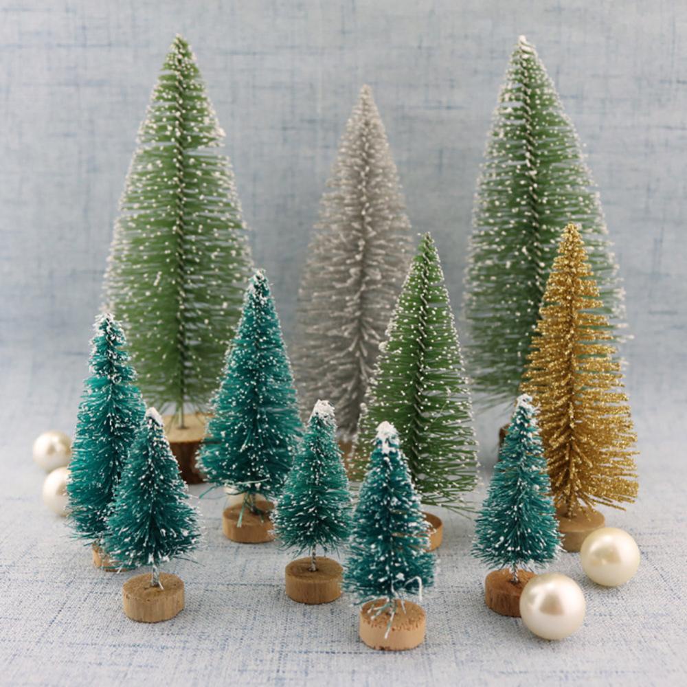 Set 3 Cây Thông Giáng Sinh Mini 4.5-12.5cm Trang Trí Cây Thông Giáng Sinh Năm Mới