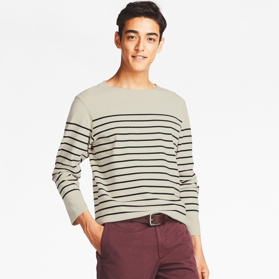 Áo thun nam kẻ ngang Uniqlo