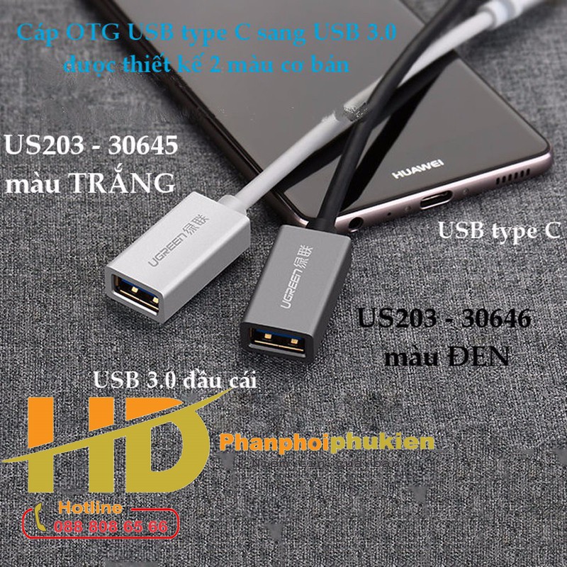 Cáp USB Type C sang USB 3.0 Ugreen 30645