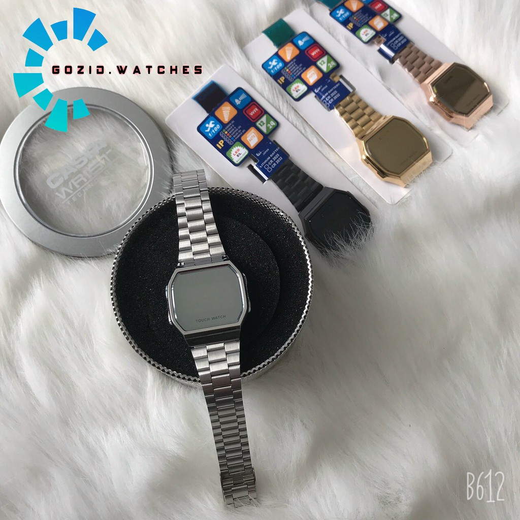 Đồng hồ nam, nữ Gozid Tráng gương LED cảm ứng cao cấp, dây thép sang trọng cho giới trẻ-Gozid.watches
