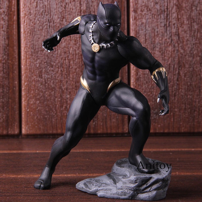 Mô hình hoạt hình nhân vật Black Panther tỉ lệ 1 / 10 bằng PVC