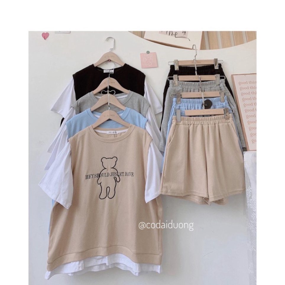 Set đồ nữ đẹp, Set Bộ Nữ Form Thụng Siêu Hot Free Ship Mặc Ở Nhà Đi Chơi Thoải M