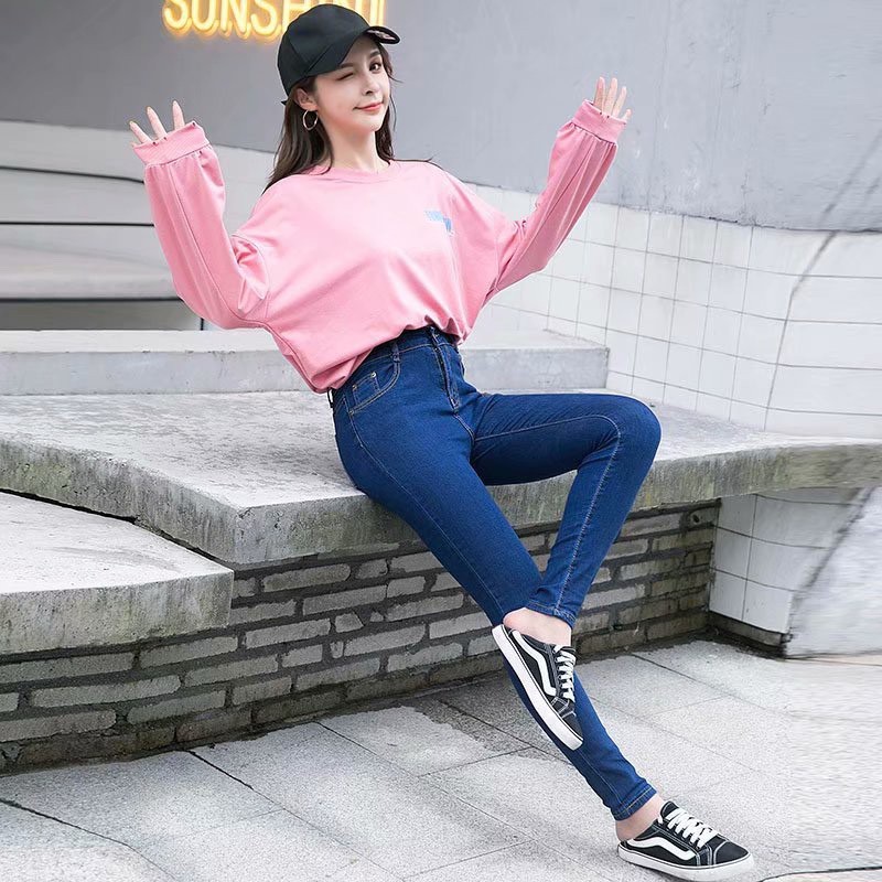 Daduhey Quần Jean Skinny Lưng Cao Ôm Dáng Thời Trang 2020 Cho Nữ