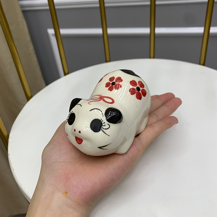 Ống heo đất tiết kiệm mini men sứ, lợn size nhỏ siêu dễ thương